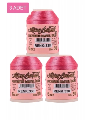 3 Adet Altınbaşak Oya ve Dantel İpi 20 gr - Royaleks - No: 338