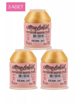 3 Adet Altınbaşak Oya ve Dantel İpi 20 gr - Royaleks - No: 347