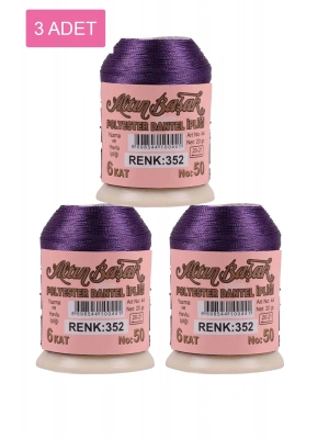 3 Adet Altınbaşak Oya ve Dantel İpi 20 gr - Royaleks - No: 352