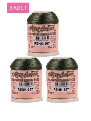 3 Adet Altınbaşak Oya ve Dantel İpi 20 gr - Royaleks - No: 367