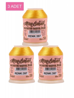 3 Adet Altınbaşak Oya ve Dantel İpi 20 gr - Royaleks - No: 397