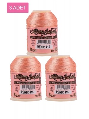 3 Adet Altınbaşak Oya ve Dantel İpi 20 gr - Royaleks - No: 415