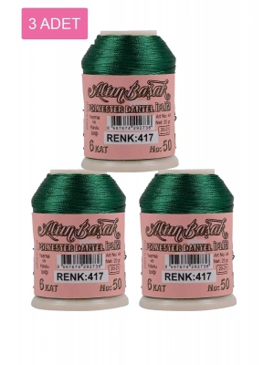 3 Adet Altınbaşak Oya ve Dantel İpi 20 gr - Royaleks - No: 417