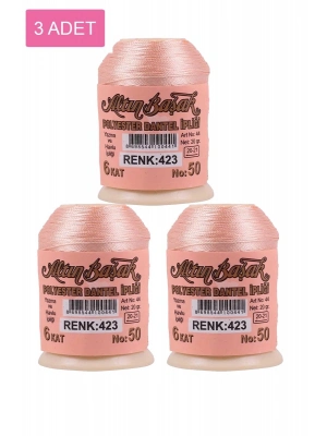 3 Adet Altınbaşak Oya ve Dantel İpi 20 gr - Royaleks - No: 423
