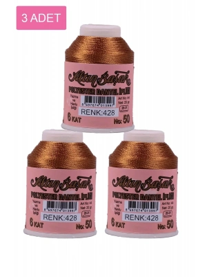 3 Adet Altınbaşak Oya ve Dantel İpi 20 gr - Royaleks - No: 428