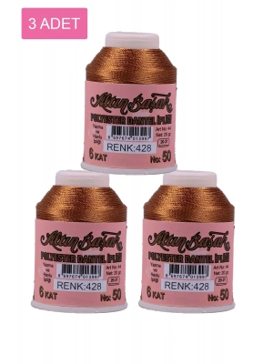 3 Adet Altınbaşak Oya ve Dantel İpi 20 gr - Royaleks - No: 428