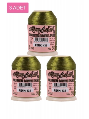 3 Adet Altınbaşak Oya ve Dantel İpi 20 gr - Royaleks - No: 434
