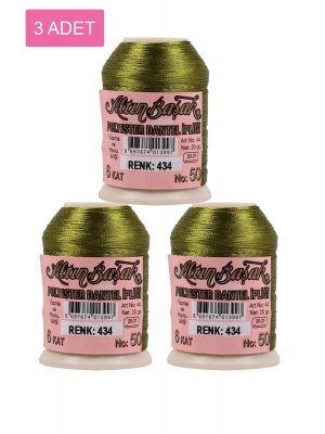 3 Adet Altınbaşak Oya ve Dantel İpi 20 gr - Royaleks - No: 434