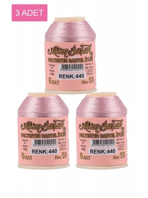 3 Adet Altınbaşak Oya ve Dantel İpi 20 gr - Royaleks - No: 440