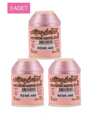 3 Adet Altınbaşak Oya ve Dantel İpi 20 gr - Royaleks - No: 440