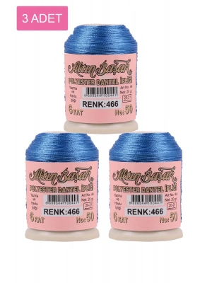 3 Adet Altınbaşak Oya ve Dantel İpi 20 gr - Royaleks - No: 466