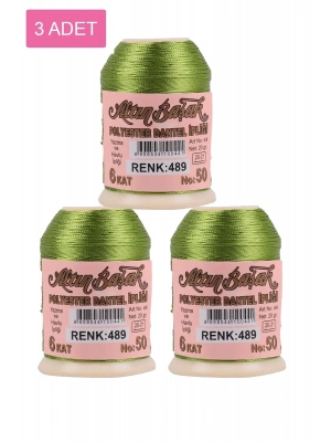 3 Adet Altınbaşak Oya ve Dantel İpi 20 gr - Royaleks - No: 489