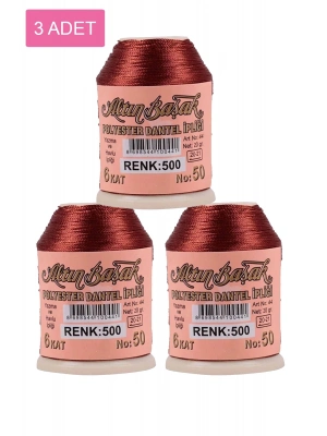 3 Adet Altınbaşak Oya ve Dantel İpi 20 gr - Royaleks - No: 500