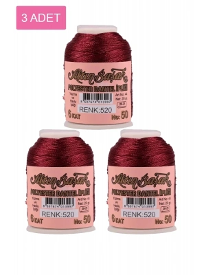 3 Adet Altınbaşak Oya ve Dantel İpi 20 gr - Royaleks - No: 520
