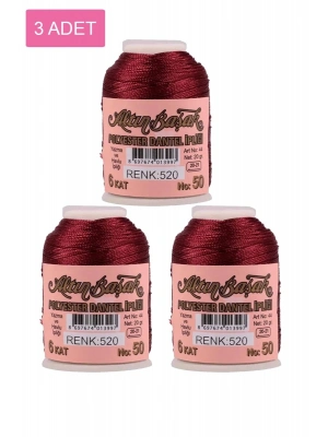 3 Adet Altınbaşak Oya ve Dantel İpi 20 gr - Royaleks - No: 520