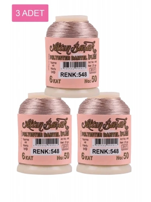 3 Adet Altınbaşak Oya ve Dantel İpi 20 gr - Royaleks - No: 548