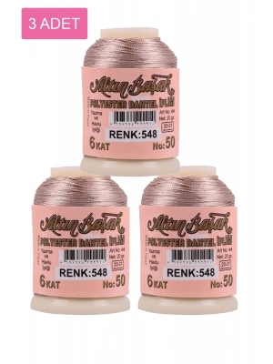 3 Adet Altınbaşak Oya ve Dantel İpi 20 gr - Royaleks - No: 548