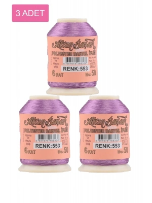 3 Adet Altınbaşak Oya ve Dantel İpi 20 gr - Royaleks - No: 553