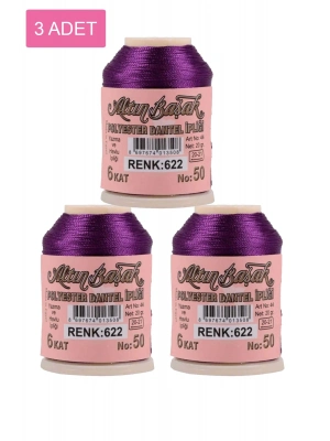 3 Adet Altınbaşak Oya ve Dantel İpi 20 gr - Royaleks - No: 622