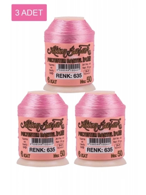 3 Adet Altınbaşak Oya ve Dantel İpi 20 gr - Royaleks - No: 635