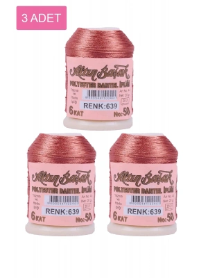 3 Adet Altınbaşak Oya ve Dantel İpi 20 gr - Royaleks - No: 639