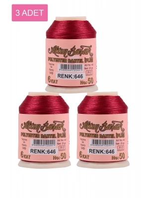 3 Adet Altınbaşak Oya ve Dantel İpi 20 gr - Royaleks - No: 646