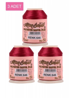 3 Adet Altınbaşak Oya ve Dantel İpi 20 gr - Royaleks - No: 646