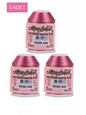 3 Adet Altınbaşak Oya ve Dantel İpi 20 gr - Royaleks - No: 649