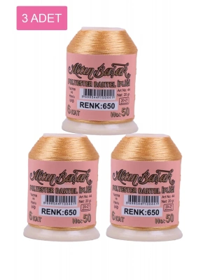 3 Adet Altınbaşak Oya ve Dantel İpi 20 gr - Royaleks - No: 650