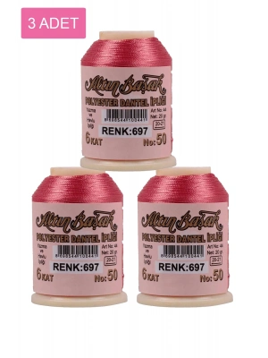 3 Adet Altınbaşak Oya ve Dantel İpi 20 gr - Royaleks - No: 697