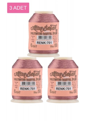 3 Adet Altınbaşak Oya ve Dantel İpi 20 gr - Royaleks - No: 701