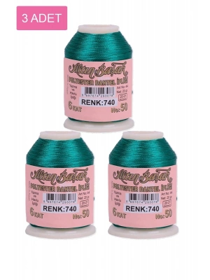3 Adet Altınbaşak Oya ve Dantel İpi 20 gr - Royaleks - No: 740