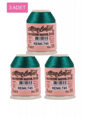 3 Adet Altınbaşak Oya ve Dantel İpi 20 gr - Royaleks - No: 745