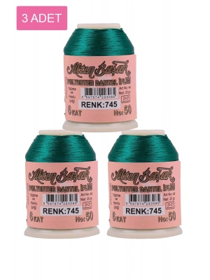 3 Adet Altınbaşak Oya ve Dantel İpi 20 gr - Royaleks - No: 745