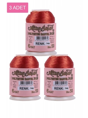 3 Adet Altınbaşak Oya ve Dantel İpi 20 gr - Royaleks - No: 748
