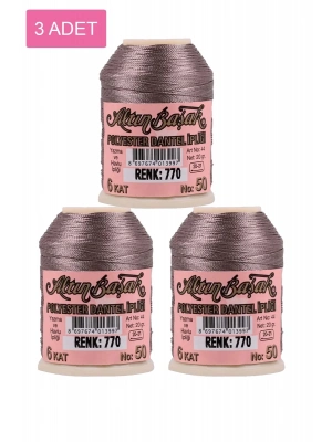 3 Adet Altınbaşak Oya ve Dantel İpi 20 gr - Royaleks - No: 770