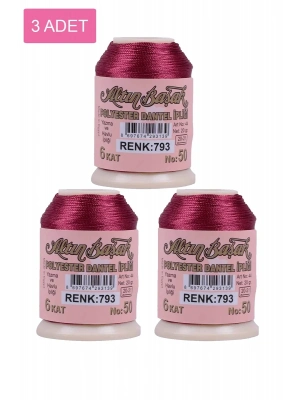 3 Adet Altınbaşak Oya ve Dantel İpi 20 gr - Royaleks - No: 793