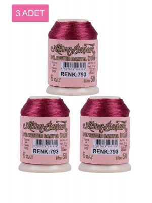 3 Adet Altınbaşak Oya ve Dantel İpi 20 gr - Royaleks - No: 793