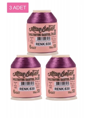 3 Adet Altınbaşak Oya ve Dantel İpi 20 gr - Royaleks - No: 830