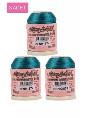 3 Adet Altınbaşak Oya ve Dantel İpi 20 gr - Royaleks - No: 874