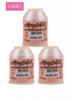 3 Adet Altınbaşak Oya ve Dantel İpi 20 gr - Royaleks - No: 903