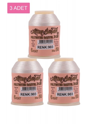 3 Adet Altınbaşak Oya ve Dantel İpi 20 gr - Royaleks - No: 903