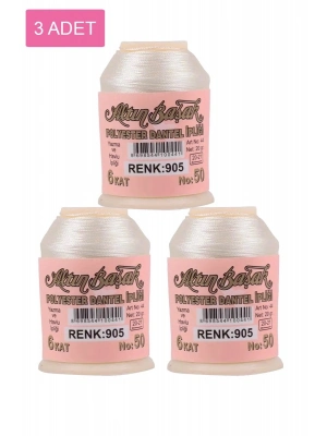 3 Adet Altınbaşak Oya ve Dantel İpi 20 gr - Royaleks - No: 905