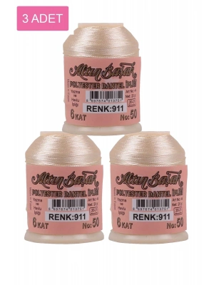 3 Adet Altınbaşak Oya ve Dantel İpi 20 gr - Royaleks - No: 911