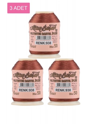 3 Adet Altınbaşak Oya ve Dantel İpi 20 gr - Royaleks - No: 938