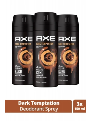 3 Adet Axe Dark Temptatıon Bay Parfüm Kofre 150 ml