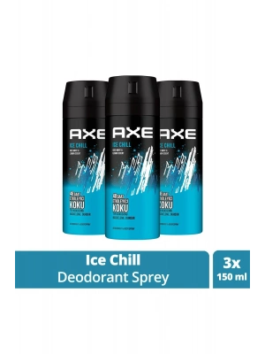 3 Adet Axe Ice Chill Erkek Deodorant Sprey 150 ml
