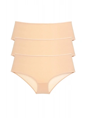 3 Adet Kadın Yüksek Bel Bato Külot Ten