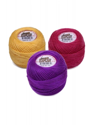 3 Adet Kaplan Etamin Ve Kanaviçe İpi 8 No Kod/Renk: 347 - 115 - 915 - Ryl