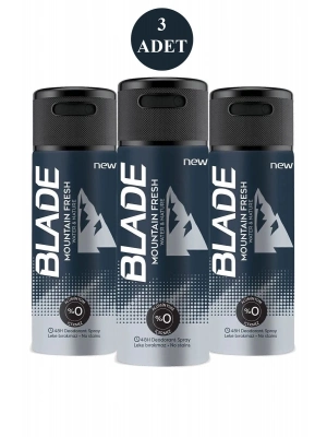 3 Adet Mountain Fresh Erkek Deodorant 150ml Leke Bırakmaz